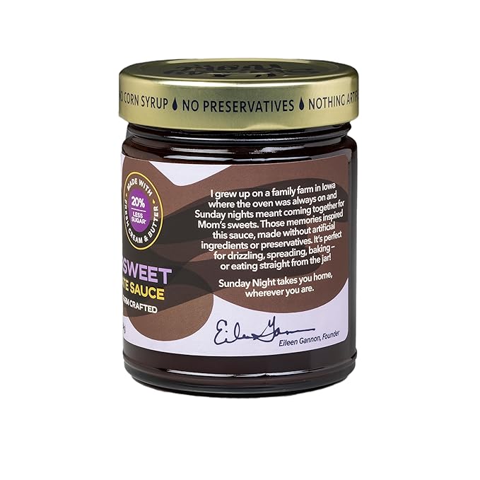Sunday Night Bittersweet Chocolate Sauce - Luxury Chocolate Gift, Gluten-Free, Pure Clean Ingredients, No Preservatives - 10oz
