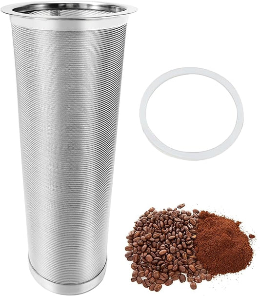 Cold Brew Coffee Filter, 304 Stainless Steel Food Grade, Coffee Maker, Tea Maker,Water Filter, Ultra Fine Mesh Wide Mouth Mason Jar (32Oz)