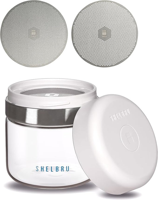 Coffee Sifter/Sieve for Microfines in Coffee Grounds - 2 Stainless Steel Filters Included - 800um for Coarse Ground, 500um for Medium Ground