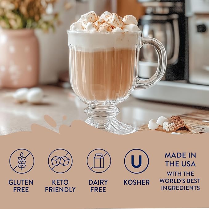 Jordan's Skinny Mixes Sugar Free Coffee Syrup, Toasted Marshmallow Coffee Flavoring Syrup, Zero Calorie Drink Mix, Lattes, Baking, Protein Shake or Cocktail, Dairy & Gluten Free, Kosher, 25.4 Fl Oz