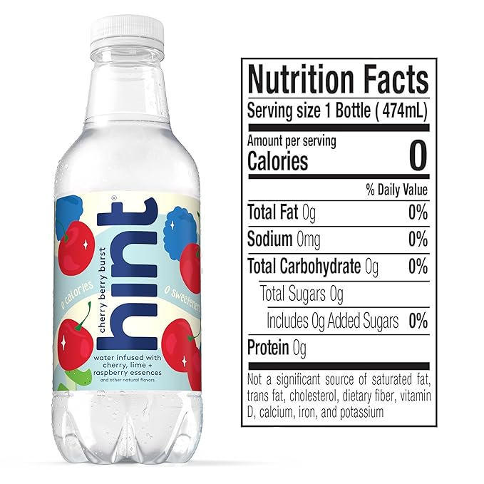 Hint Fruit-Infused Bottled Water, Summer Classics Variety Pack - Sugar Free Flavored Water with Zero Calories, Natural Fruit Essences, and No Artificial Sweeteners - 16 Fl Oz (Pack of 24)