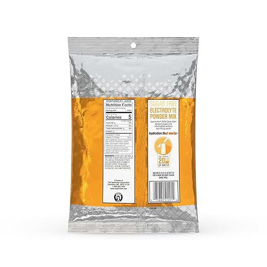 Sqwincher Zero Qwik Stik, Orange, Sugar Free, Low Calorie, Low Sodium Electrolyte Powder Hydration Drink Mix, .11 0z Packet (Pack of 50)