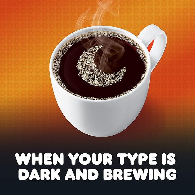 Dunkin’ Midnight Dark Roast Ground Coffee, 11 Ounce (Pack of 4)