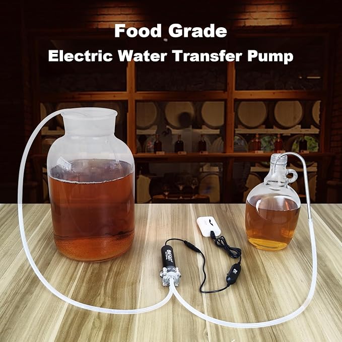 Food Grade Electric Water Transfer Pump Siphon Self-Priming Small Water Pump USB DC 5V 2L/Min Adjustable Flow for Home Brew Wine, Beer, Kombucha, Ice Maker, Bottled Water, Coffee, Cooking, Aquariums