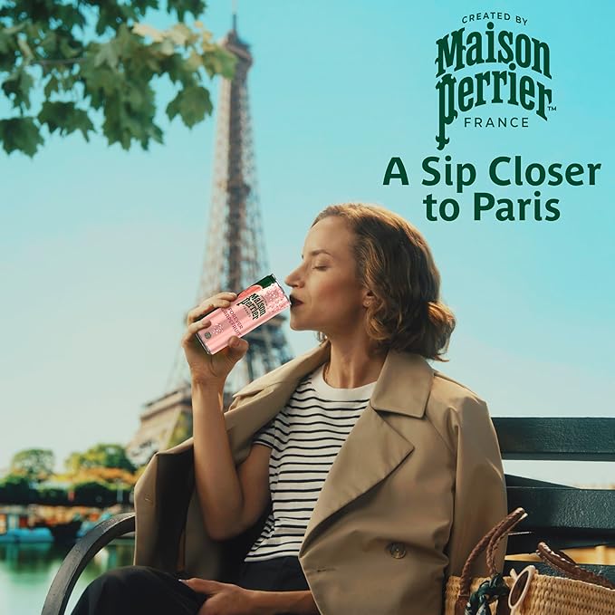 Maison Perrier Forever Grapefruit Flavored Sparkling Water, 11.15 Fl Oz Cans, 8 Count, 3 Pack