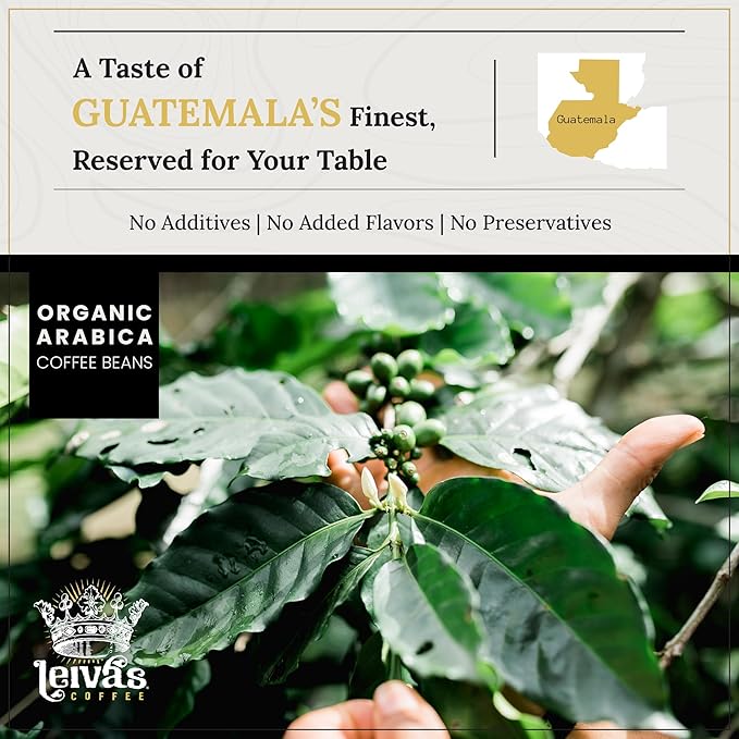 Leiva’s Unroasted Green Coffee Beans (1kg) – Nuevo Oriente Single Origin Coffee w/Rich Chocolate Notes – Washed, Shade Grown Organic Guatemala Beans – Low Acid, Whole Bean Unroasted Blend