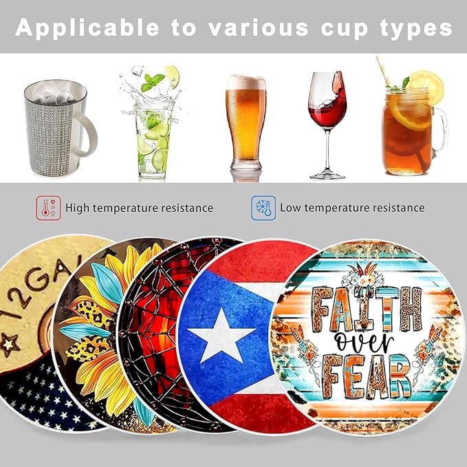 2Pack Hummingbird Ceramic Coasters Absorbent Coasters for Drinks with Cork Base,Coaster for Table Office Desk Decor Coffee Cup Wine Beer Bar Cup Mat 3.9 Inch,Hummingbird Gifts for Women,Men,Dad