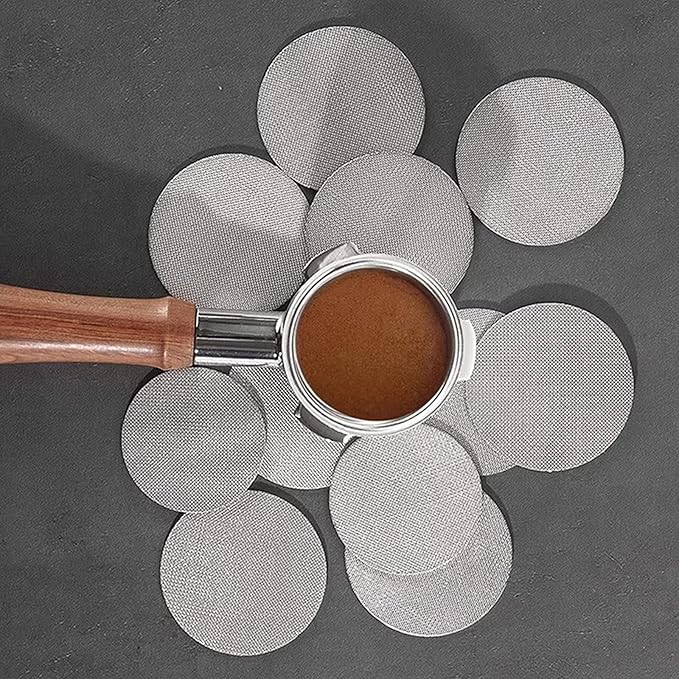 2 Pack 51mm Espresso Puck Screen,Reusable Espresso Screen with 1.7mm Thickness 150μm 316 Stainless Steel for Espresso Portafilter Filter Basket (51mm,150μm)