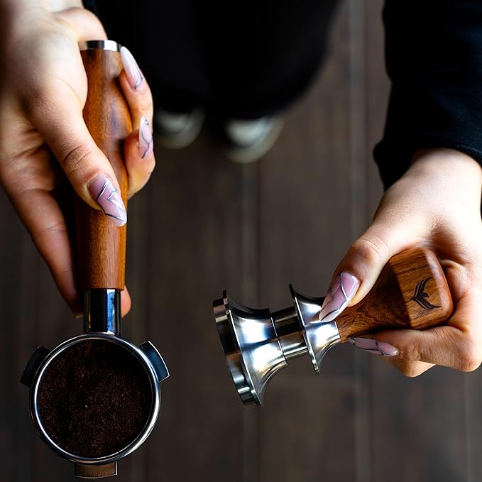 54mm Espresso Accessorries Kit for Breville Includes Spring Tamper, Bottomless Portafilter, Knock Box, Dosing Funnel Set & Magnetic WDT Tools Barista Essentials Kit