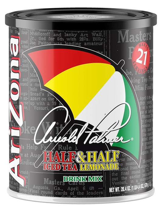 AriZona Arnold Palmer Half and Half - Sugar Sweetened Powdered Drink Mix - 20.4oz Canister, Makes 8 Quarts (Pack of 1)