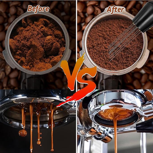 53mm Coffee Espresso Tamper Set, 22PCS Espresso Machine Accessories with Espresso Tamper, WDT Tool, Coffee Stirrer, Frothing Pitcher, Latte Art Pen, Tamper Mat, Coffee Stencils for Espresso Machine