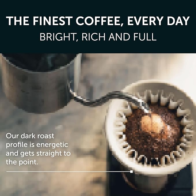 illy Ground Drip Coffee, Forte Dark Roast, 100% Arabica, Premium Italian Coffee, Pre-Ground for Drip Brewers, 8.8oz, 6 Pack