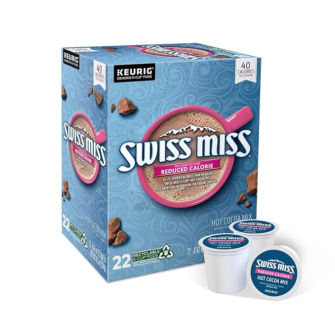 Swiss Miss Sensible Sweets Light Hot Cocoa, Keurig Single-Serve Hot Chocolate K-Cup Pods, 96 Count