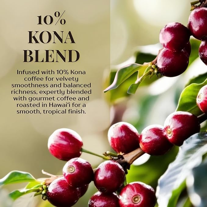 ROYAL KONA COFFEE - Medium Roast Ground Coffee, Chocolate Macadamia Flavor, 8 Ounce