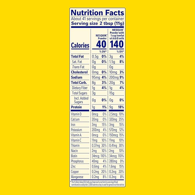 Nesquik Chocolate Powder No Sugar Added, 16 oz