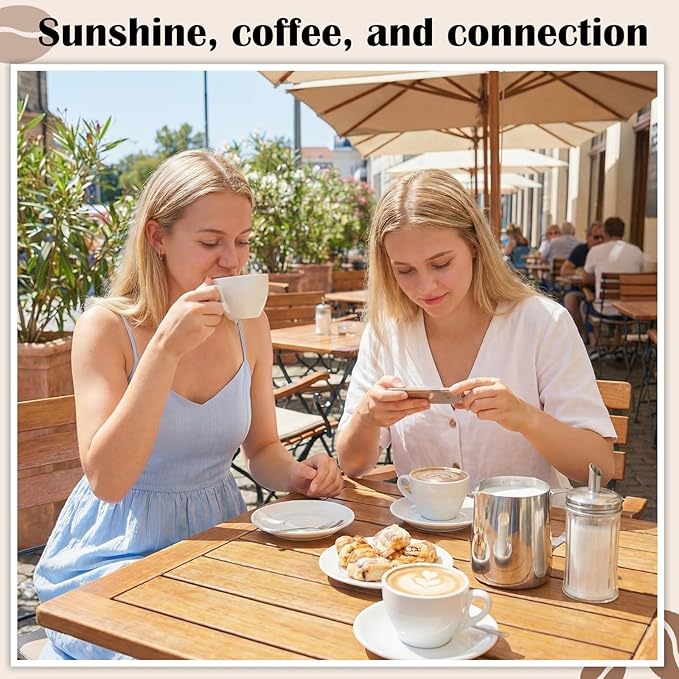 Honeydak 12 Pcs Milk Frothing Pitcher 304 Stainless Steel Steaming Pitchers for Coffee Bar Cappuccino Barista Tools Milk Jug Steamer Frother Cup (8 oz)