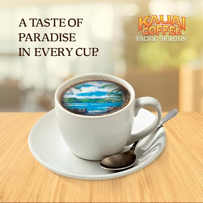 Kauai Coffee Whole Bean Coffee – Smooth, Non-Bitter Pure Arabica – Light Floral Notes & Bright Aroma – Grown on Hawaii's Largest Coffee Farm – Koloa Estate Medium Roast, 1 Pack of 10oz