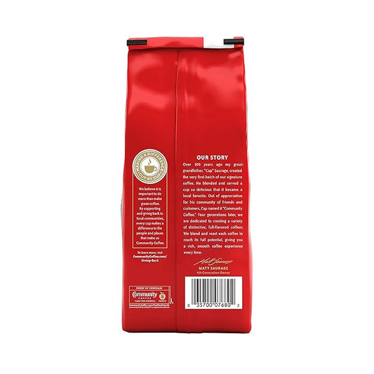Community Coffee Café Special Decaf Ground Coffee, Medium Dark Roast, 32 Ounce Bag (Pack of 4)