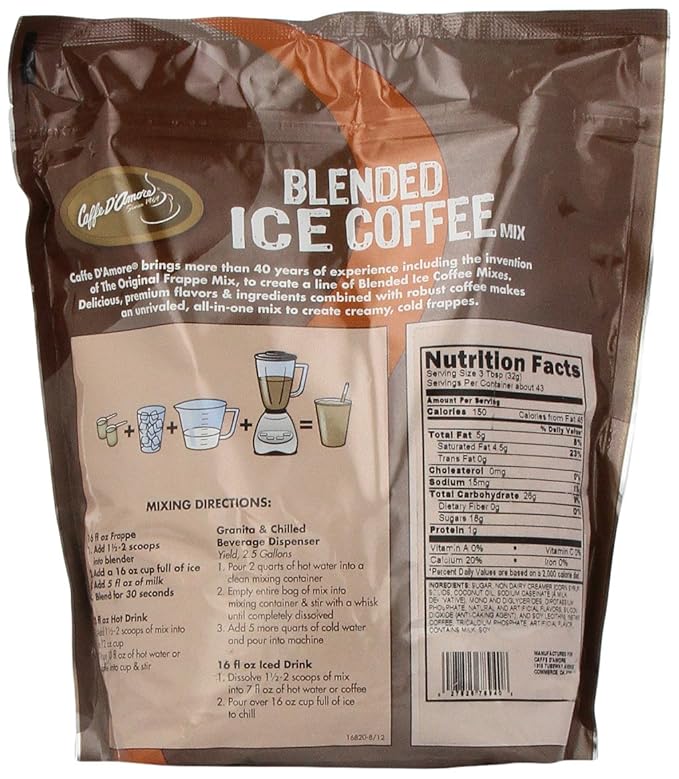 DaVinci Gourmet Iced Coffee Latte Blended Drink Mix, 3 Pounds