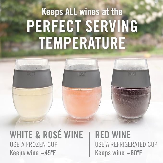 HOST Wine Freeze Cooling Cup, Double Wall Insulated Freezable Drink Chilling Tumbler with Freezing Gel | Glasses for Red and White Wine, Set of 1, 8.5 oz, Unicorn