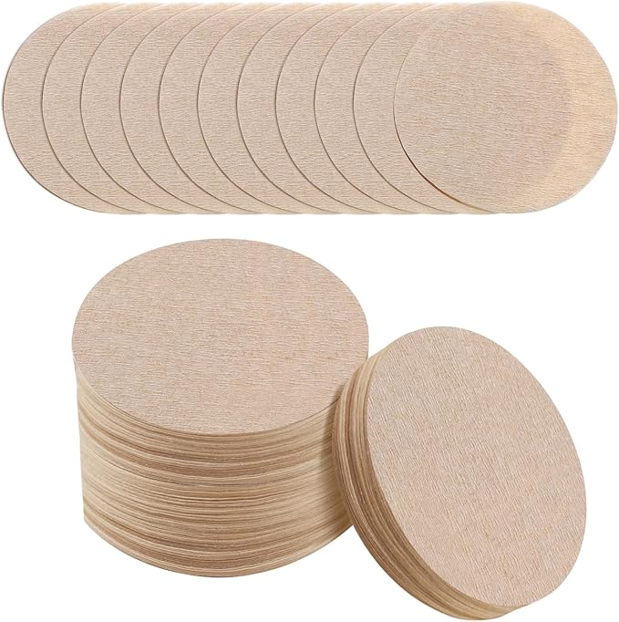 600 PCS Unbleached Coffee Filters, Replacement Round Coffee Filters, Disposable Paper Filters Compatible with Aerobie Aeropress Coffee Filter and Espresso Maker
