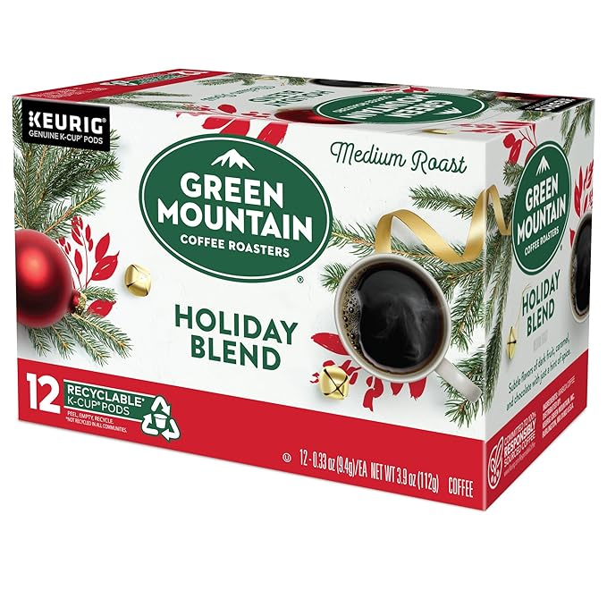 Green Mountain Coffee Roasters K-Cups, Holiday Blend, 12 Count