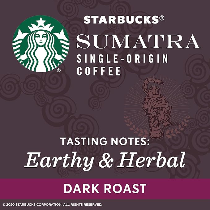 Starbucks Dark Roast Ground Coffee - Sumatra - 100% Arabica - 1 Bag (20 Oz.)