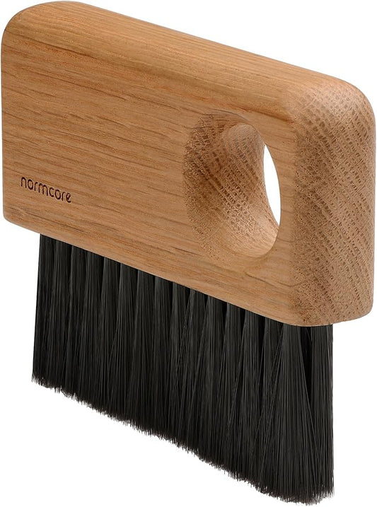 Normcore Barista Bench Cleaning Brush for Espresso Machine, Grinder, Countertop, Compact Coffee Cleaning Tool for Home or Cafe Baristas, American Oak Wood Handle