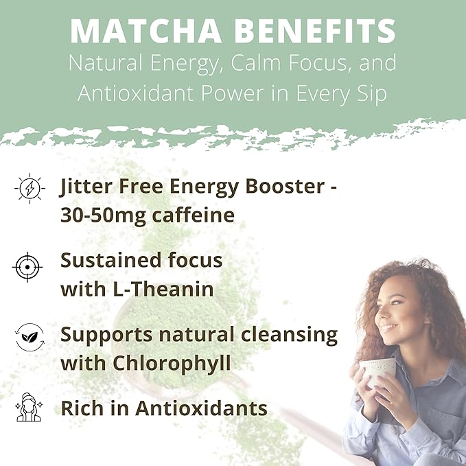 "Matcha Tea Powder, Authentic Japanese Unsweetened Pure Matcha, Premium Grade from Kagoshima Volcanic Soil, Green Tea Powder 1.06oz (30g)"