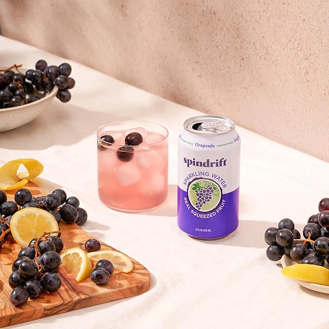 Spindrift Grapeade Can 12 Ounce (Pack of 24)