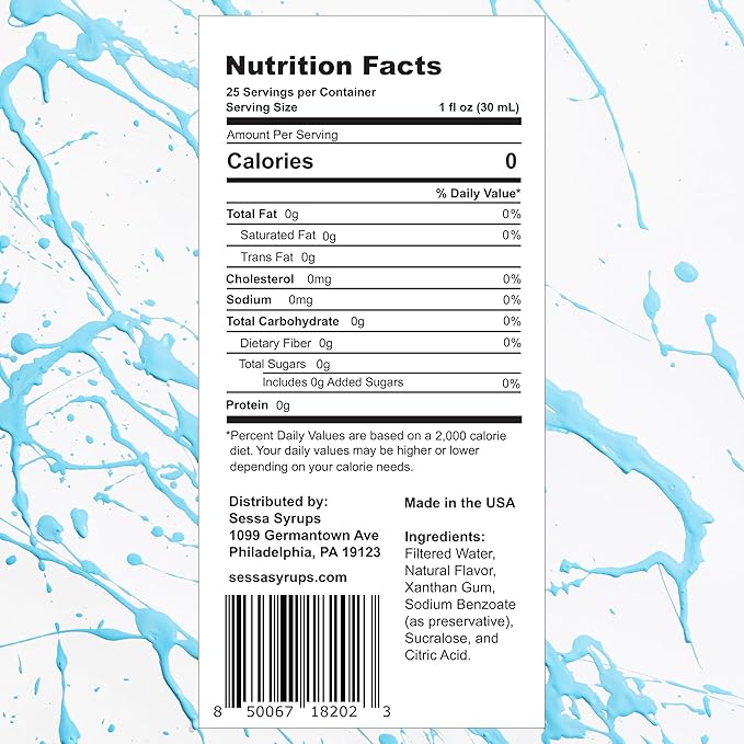Sessa Syrups Sugar Free Simple Syrup - 25.4 Fl Oz - Keto-Friendly, Zero Calorie, Gluten-Free - Natural Flavoring for Coffee, Tea, Cocktails, and More
