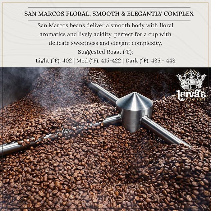 Leiva’s Unroasted Green Coffee Beans (1kg) – Volcanic San Marcos Single Origin Coffee w/Floral Notes – Washed, Shade Grown Organic Guatemala Beans – Lively Acidity, Whole Bean Unroasted Blend