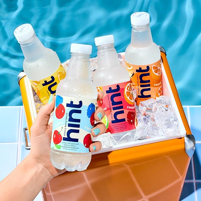 Hint Fruit-Infused Bottled Water, Summer Classics Variety Pack - Sugar Free Flavored Water with Zero Calories, Natural Fruit Essences, and No Artificial Sweeteners - 16 Fl Oz (Pack of 24)