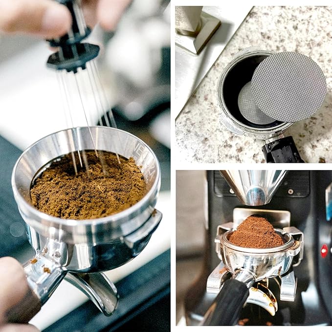 2 Pack 53.3mm Espresso Puck Screen, Reusable Coffee Filter Screen for Portafilter Filter Basket, 1.7mm Thickness 150μm 316 Stainless Steel, Compatible with Espresso Machine