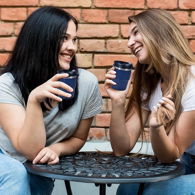 6oz Vacuum Insulated Espresso Cup Set of 2, Espresso Shot Cup for Coffee, Double Wall Stainless Steel Mini Tumbler Shot Glasses with Lid