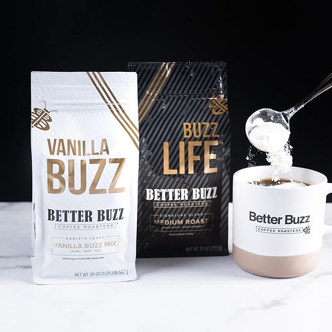 Better Buzz Vanilla Coffee Creamer (Vanilla Buzz) 20 Ounce (Pack of 1), Powder Creamer Drink Mix for Flavored Latte Coffee Experience