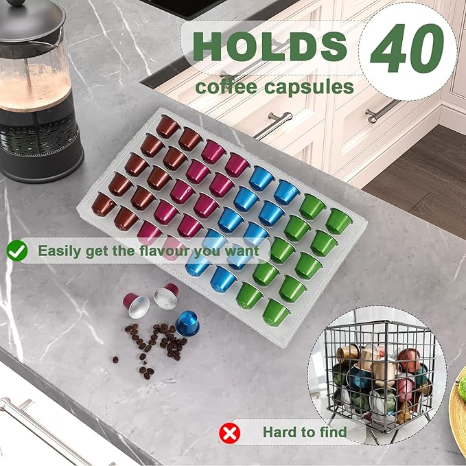 Coffee Pod Holder Drawer Nespresso Coffee Pods Storage Drawer Nespresso Coffee Capsules Drawer Organizer (clear)