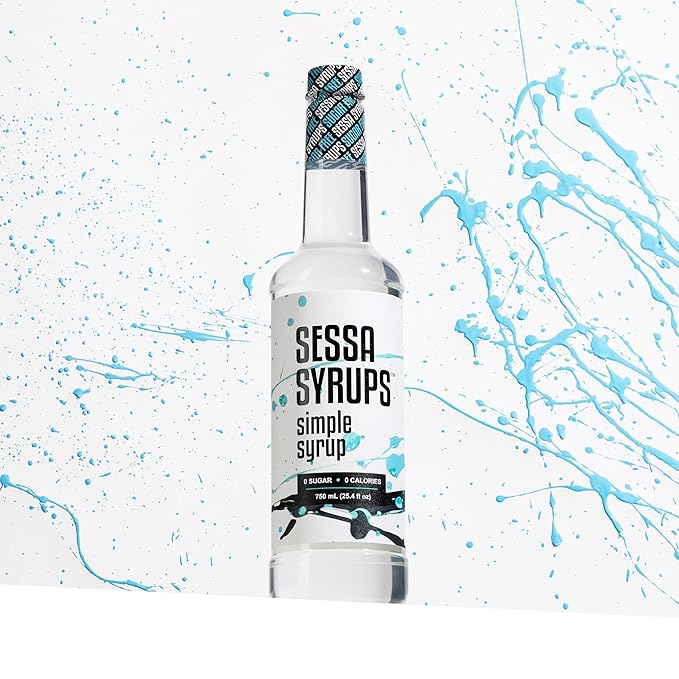 Sessa Syrups Sugar Free Sampler Pack: Simple Syrup, Hazelnut, Lavender, Vanilla, Pistachio, Salted Caramel (25.4 Fl Oz, 6 Pack)
