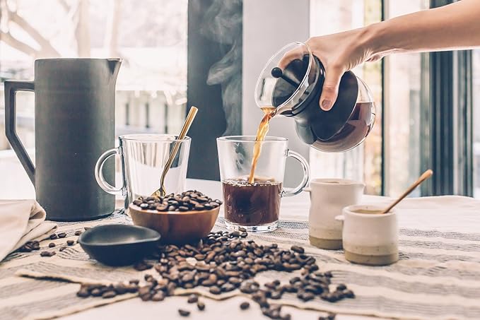 BALCI - Stainless Steel Coffee Scoop Set (2&2 Tablespoon, 30ml and 30ml) Exact Measuring Spoons for Coffee, Tea, Sugar, Flour and More! - Rose Gold …