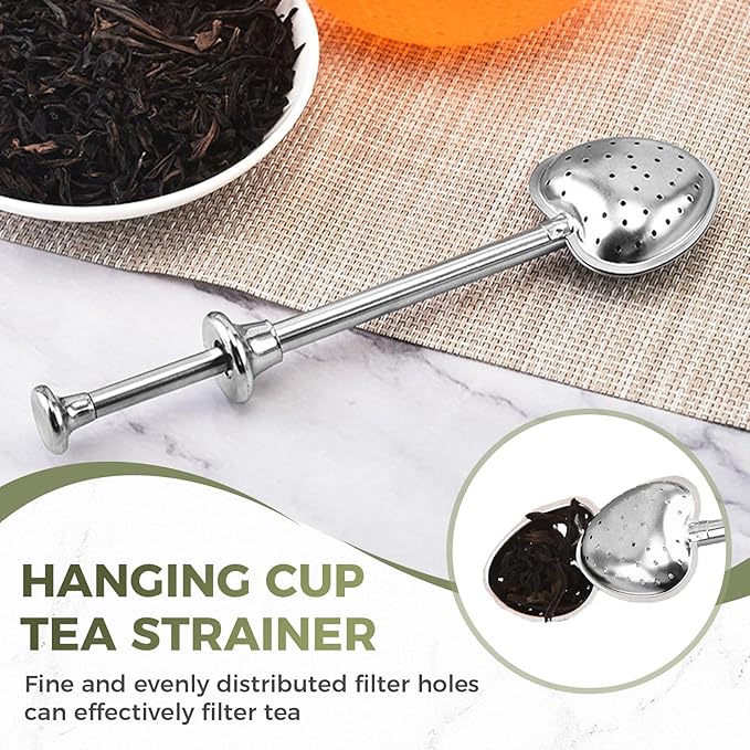Stainless Steel Tea Diffuser,2025 New Tea Strainer Tea Infuser for Loose Leaf Tea,Creative Tea Spoon With Handle,Fine Holes Tea Interval Filter,Tea Holder Steeper for Tea Accessories (Silver C/3pcs)