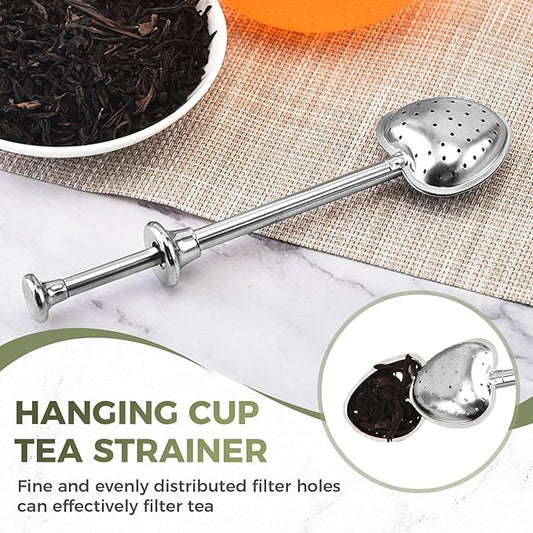 Stainless Steel Tea Diffuser,2025 New Tea Strainer Tea Infuser for Loose Leaf Tea,Creative Tea Spoon With Handle,Fine Holes Tea Interval Filter,Tea Holder Steeper for Tea Accessories (Silver C/2pcs)
