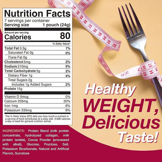 ProtiDIET High Protein Hot Cocoa Mix - 15g Protein - Quick and Easy-to-Prepare - Hot Cocoa High Protein Drink - 7 Packets