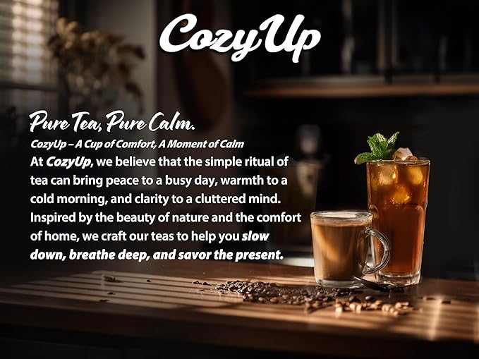 Cozy Up Peach Black Tea K-Cup Pods, 36-Count, Compatible with Keurig Brewers