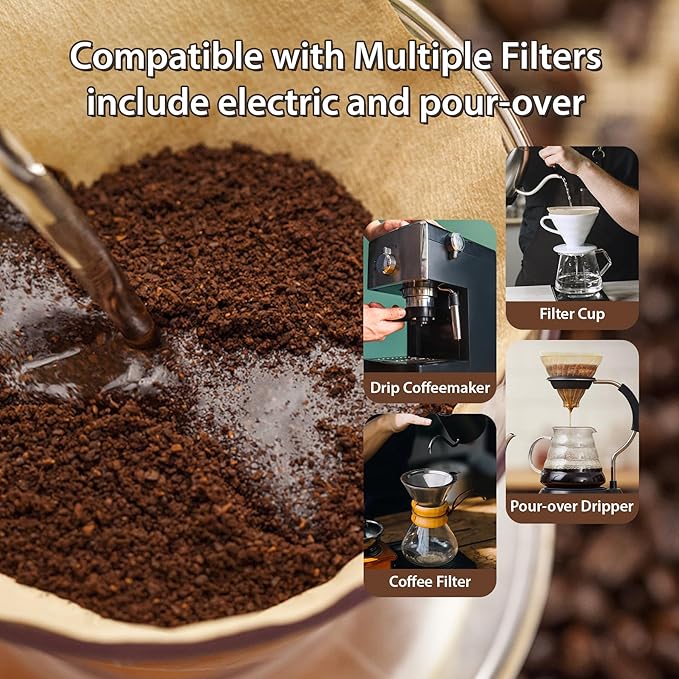 PakTalk Coffee Filters V60 Coffee Filter Size 02 Cone Coffee Filters 2-4 Cups for Pour Over and Drip Coffee Maker(Natural Brown, 200 Count)