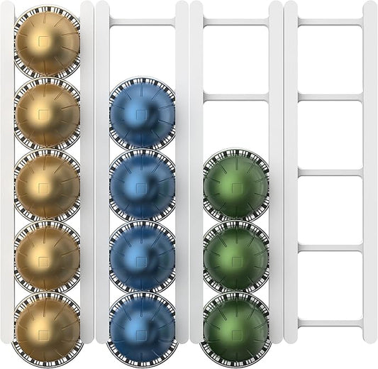 Magnetic Coffee Pod Holder for Nespresso VertuoLine Capsules - Holds 20 Capsules, Coffee Capsule Organizer for Refrigerator - Strong Magnet Mount for Easy Access and Space Saving