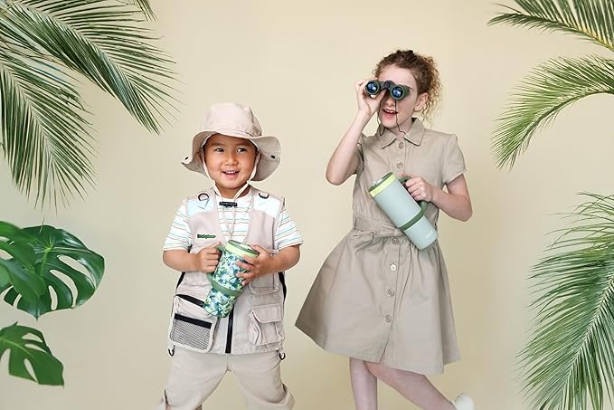 Ello Oasis 18oz Stainless Steel Kids Tumbler with Handle & Retracting Straw, 100% Leakproof, Double-Wall Vacuum Insulated, Kids Water Bottle for School, BPA Free, Dishwasher Safe, Avocado