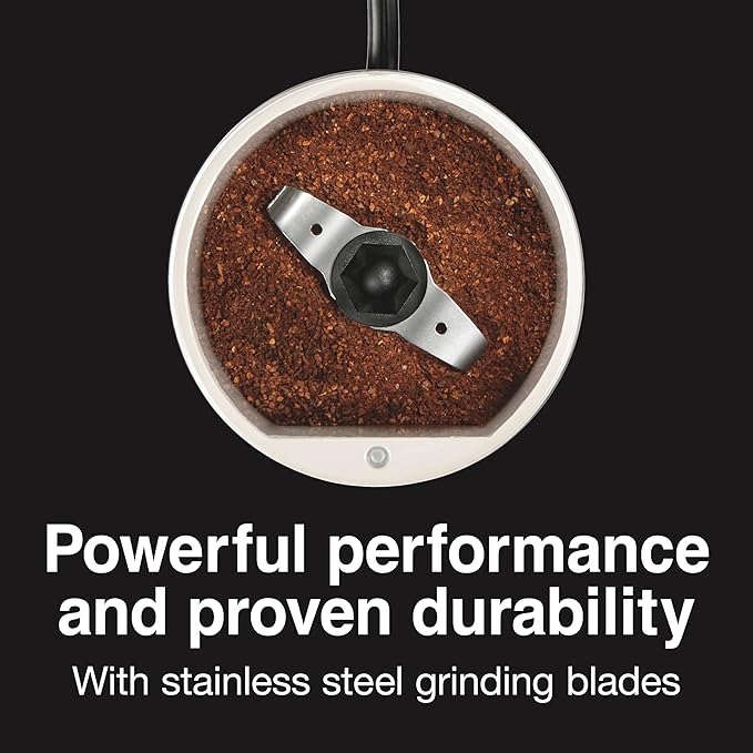 Proctor Silex Electric Coffee Grinder for Beans,Spices and More,Stainless Steel Blades,12 Cups,White,(Pack of 4)
