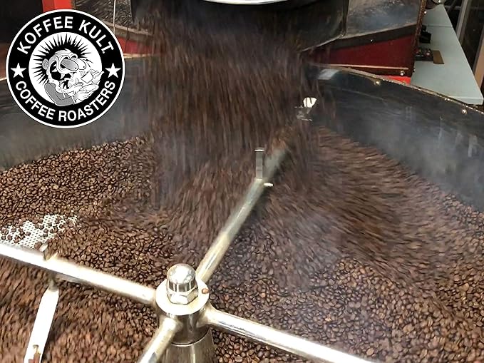 Koffee Kult Thunder Bolt - Whole Bean Coffee, Dark French Roast, 100% Arabica, Robust Blend, Bold Strong Artisan Flavor, 12oz Resealable Package