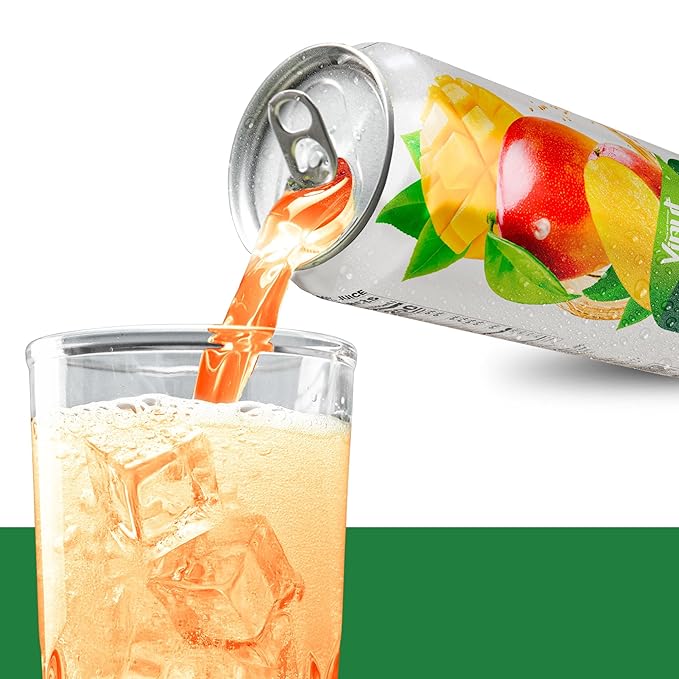 VINUT 100% Mango Juice, No Sugar Added, Never From Concentrate, 16.9 fl oz (500 mL) Can, Pack of 12