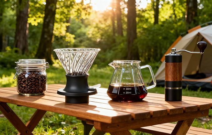 BeeCa Clever Coffee Dripper, Glass Coffee Maker with One-Switch Control for French Press & Drip Styles, Beginner-Friendly All-in-One Brewing System, Includes Paper Filters (Size 02)